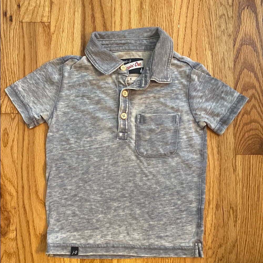 johnnie-O Navy Toddler Heathered Polo Relaxed Fit